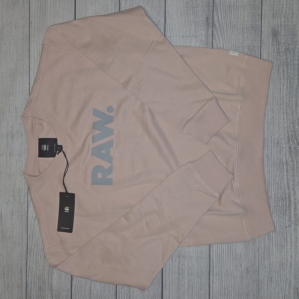 G-Star Women's Premium Core Raw. Crewneck Pink/Gray Size M NWT